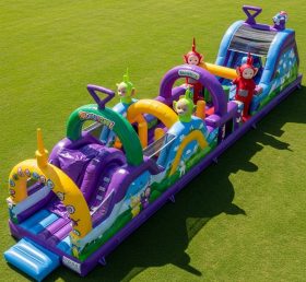 T7-4392 Curso de Obstáculos Inflável com Tema Teletubbies