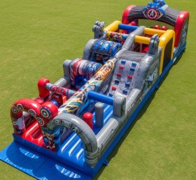 T7-4395 Pista de Obstáculos Inflável Tema Os Vingadores