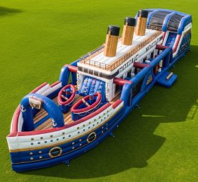 T7-4440 Curso de Obstáculos Inflável com Tema Titanic