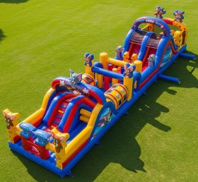 T7-4444 Pista de Obstáculos Inflável com Tema Tom e Jerry