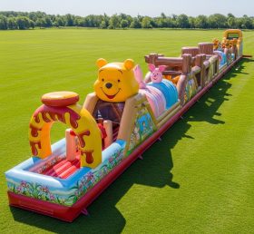 T7-4458 Curso de Obstáculos Inflável Temático do Winnie the Pooh