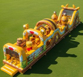 T7-4460 Curso de Obstáculos Inflável com Tema do Winnie the Pooh
