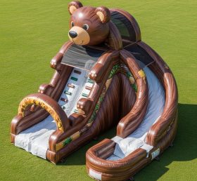 T8-5457 Escorregador Aquático Inflável com Tema de Urso