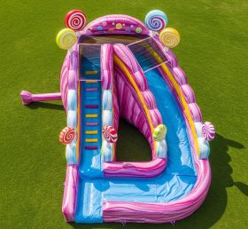 T8-5474 Escorrega Aquático Inflável com Tema de Doces
