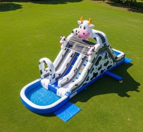 T8-5507 Escorregador Aquático Inflável com Tema de Vaca