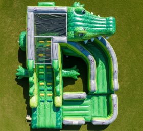 T8-5517 Escorrega Aquático Inflável com Tema de Crocodilo