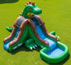 T8-5531 Escorrega Aquático Inflável com Tema de Dinossauro