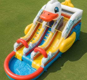 T8-5553 Escorregador Aquático Inflável com Tema de Pato