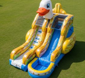 T8-5554 Escorrega de Água Inflável com Tema de Pato
