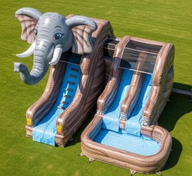 T8-5569 Escorregador Aquático Inflável com Tema de Elefante