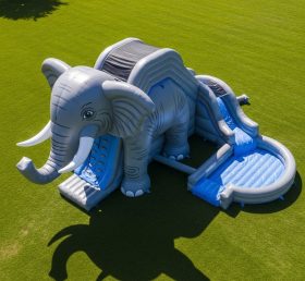 T8-5573 Escorrega Aquático Inflável com Tema de Elefante