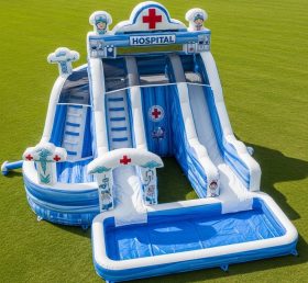 T8-5629 Escorrega Aquático Inflável com Tema de Hospital