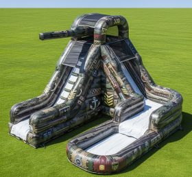T8-5685 Escorrega Aquático Insuflável com Tema Estilo Militar