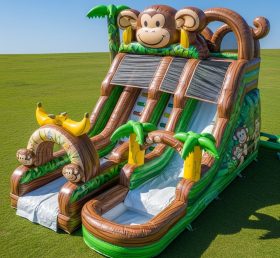 T8-5688 Escorrega Aquático Inflável com Tema de Macaco
