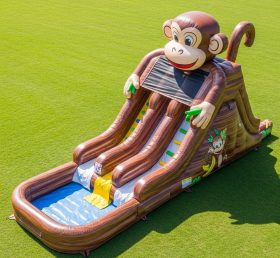 T8-5689 Escorregador Aquático Inflável com Tema de Macaco