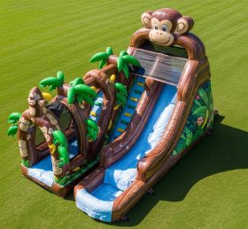 T8-5690 Escorrega Aquático Inflável com Tema de Macaco
