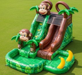 T8-5691 Escorrega Aquático Inflável com Tema de Macaco