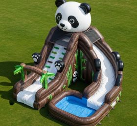 T8-5726 Escorrega Aquático Inflável com Tema de Panda