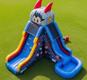 T8-7113 Escorrega Aquático Inflável com Tema Astro Boy