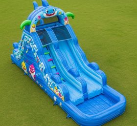 T8-7120 Escorrega Aquático Inflável com Tema Baby Shark