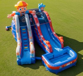 T8-7171 Escorrega Aquático Inflável com Tema Blippi Wonders