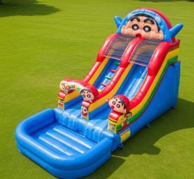 T8-7208 Escorregador Aquático Inflável com Tema Crayon Shin-chan