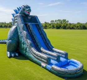 T8-7243 Escorregador Inflável Aquático com Tema de Godzilla