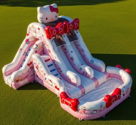 T8-7260 Escorrega Aquático Inflável com Tema Hello Kitty