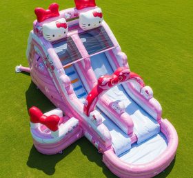 T8-7261 Escorrega Aquático Inflável com Tema Hello Kitty