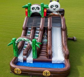 T8-7283 Escorregador Aquático Inflável com Tema Kung Fu Panda