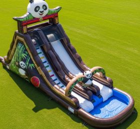 T8-7284 Escorrega Aquático Inflável com Tema Kung Fu Panda