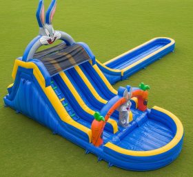 T8-7303 Escorregador Aquático Inflável com Tema Looney Tunes