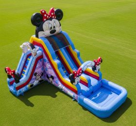 T8-7321 Escorrega Aquático Inflável com Tema Mickey & Minnie