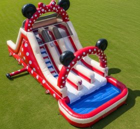 T8-7323 Escorregador Aquático Inflável com Tema Mickey & Minnie