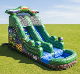 T8-7370 Escorregador Aquático Inflável com Tema das Tartarugas Ninja