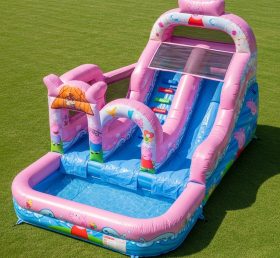 T8-7386 Escorregador Aquático Inflável com Tema Peppa Pig
