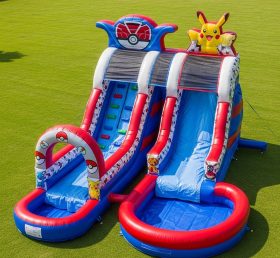 T8-7402 Escorregador Aquático Inflável com Tema Pokémon