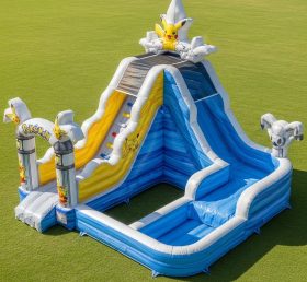 T8-7403 Escorrega Aquático Insuflável com Tema Pokémon