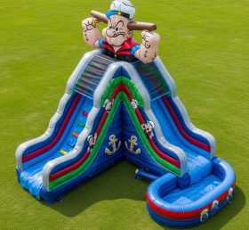 T8-7409 Escorregador Aquático Inflável com Tema Popeye