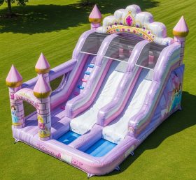 T8-7423 Escorrega Aquático Inflável com Tema de Festas de Princesas