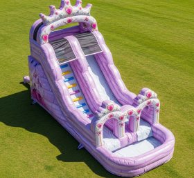 T8-7425 Escorrega Aquático Inflável com Tema de Festas de Princesas