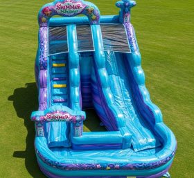 T8-7449 Escorrega Aquático Inflável com Tema Shimmer & Shine