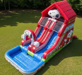 T8-7466 Escorrega Aquático Inflável Temático Snoopy
