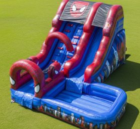 T8-7479 Escorregador Aquático Inflável com Tema do Homem-Aranha