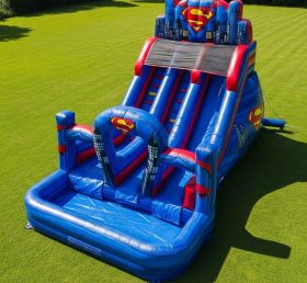 T8-7504 Escorregador Aquático Inflável com Tema do Superman