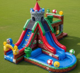 T8-7828 Escorregador Aquático Inflável com Tema Super Mario