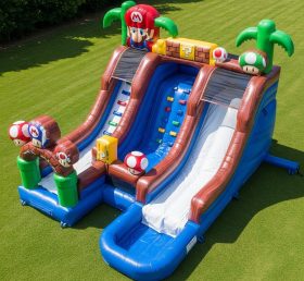 T8-7509 Escorrega Aquático Inflável com Tema Super Mario