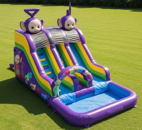 T8-7514 Escorregador Aquático Inflável com Tema dos Teletubbies