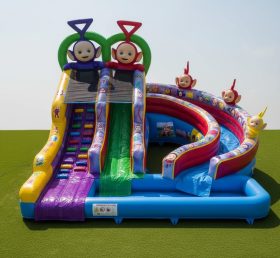 T8-7520 Escorrega Inflável Aquático com Tema dos Teletubbies