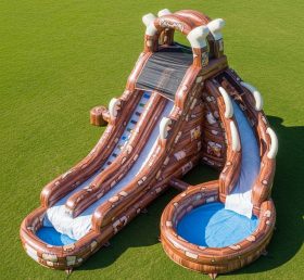T8-7529 Escorregador Inflável com Tema dos Flintstones
